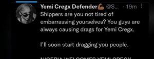 yemi cregx fans