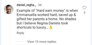 Regha on Regina Daniels and Emmanuella