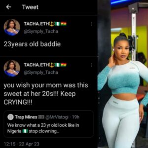 Reality Tv Star, Tacha Sl@ms Troll Who Accused Her Of Falsifying Her Age After She Claimed To Be 2