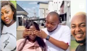 Social Media influencer, Darlington Chidera Ibekwe gifts his fiancee, Actress, Doris Samuel Akonanya a brand new car (VIDEO/PHOTOS)