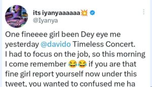 "I Don See Her"- Singer, Iyanya Gives Update About The Beautiful Girl That Distracted Him At Davido's Concert, Replies Fans Worried About Her Boyfriend