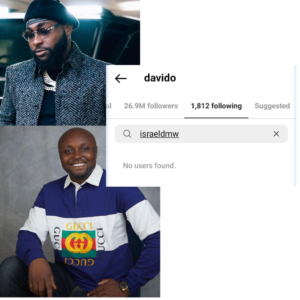 "Is He Angry Because He Has Returned To School"- Fans Ponder As Davido Suddenly Unfollows His Logistics Manager, Israel DMW