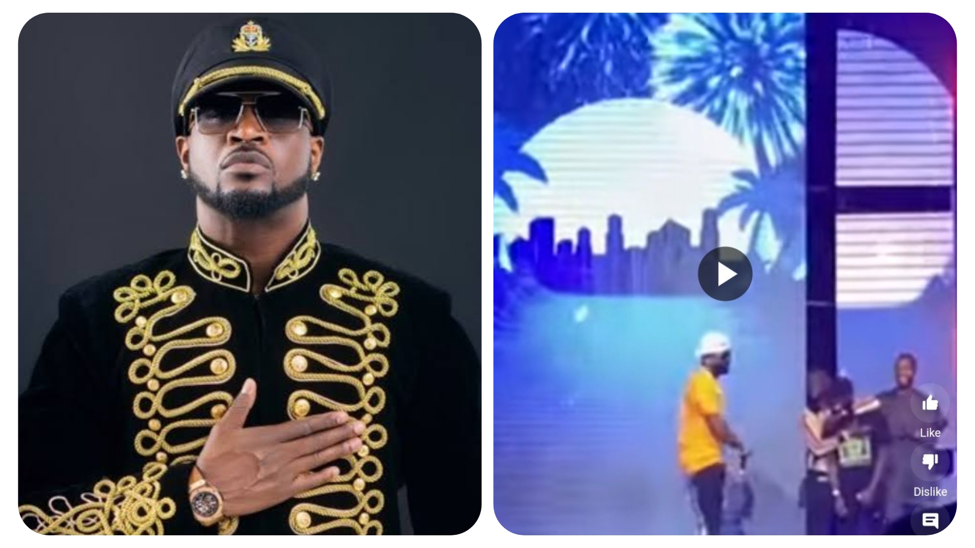 Peter Okoye gift a disabled comedian money