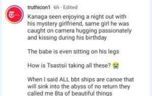 Kanaga Jnr on Tsatsii