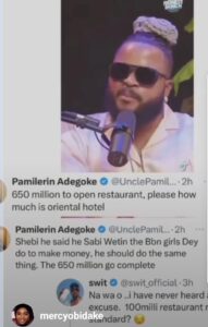 "It cost 650 Million to own a working restaurant"- Whitemoney makes sh0cking revelation as reveals Reasons for not owning one (VIDEO)