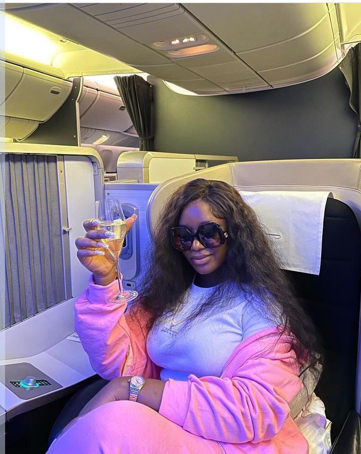 "Chop Life, No Award For Suffer"- Actress Luchy Donalds Shares Photos From Her First Class Trip To London & Expensive Gift (PHOTOS & VIDEOS)