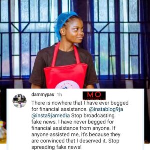 ‘There Is Nowhere I Ever Begged For A Financial Assistance.."- Chef Dammy Bl0ws Hot, Issues Stern Warning To Instablog & Other Bloggers