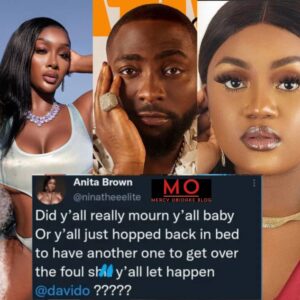 "You're W!cked For S@crific!ng Your B@by...The Higher You Go, The Harder You F@ll"- Davido's Side Chic , Anita Brown Continues To Dr@g Him