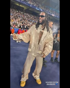 Big Frog Dey Watch Small Cat Performance At Home"- Fans Sh@de Davido As Burna Boy Performs At UEFA Final (VIDEO/PHOTOS)