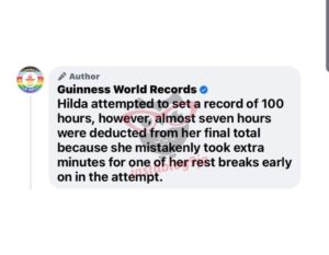 Guinness world records on Hilda Baci