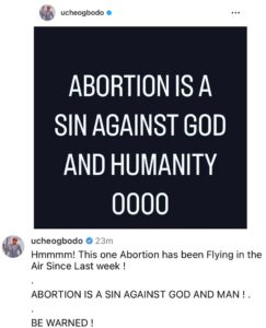 Uche Ogbodo on abortion