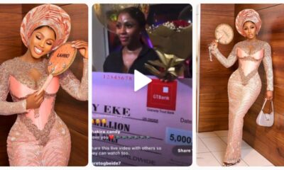 Mercy Eke Fans Gift Her 5 Million Naira For Her 30th Birthday (VIDEO/PHOTOS)