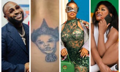 Davido Likes Tweet Shading Tacha For Supporting Phyna While Tweeting With His Tattoo On Her Chest (DETAIL)