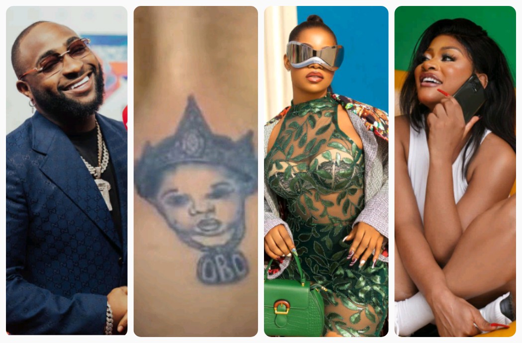 Davido Likes Tweet Shading Tacha For Supporting Phyna While Tweeting With His Tattoo On Her Chest (DETAIL)