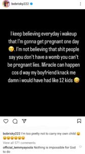 Bobrisky to carry child