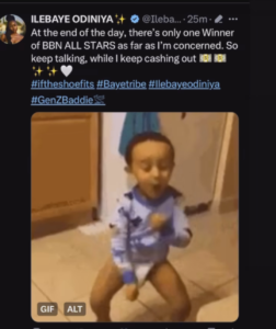    "There's Only One Winner Of BBN ALL STARS, Keep Talking While I Keep Cashing Out Dollars"- Ilebaye Says As She Uses A Dollar To Clean Tears (VIDEO/DETAIL)