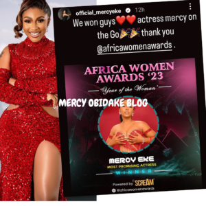 Congratulations In Order As Mercy Eke Wins Most Promising Actress Award 