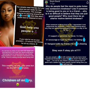  "This country na una pray pass but na una still wicked pass...."- Bbn Doyin Writes, Lays Cur$e$ on her trolls (DETAILS)