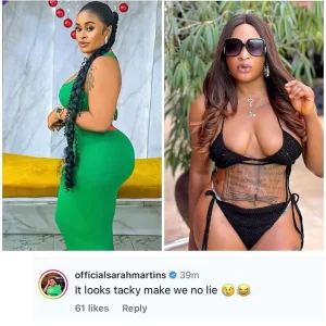 "Bikini nor be for everybody......It Looks Tacky"- Actress Sarah Martins & Nkechi Blessing Criticise Blessing Ceo's Latest Bikini Photos