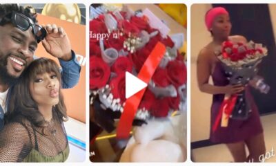 ‘’Respectfully, that was not me’’- Pere writes after Mercy Eke shared video of her receiving roses and dollar notes from her lover (VIDEO/PHOTOS)