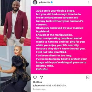 "You Still Had Time To Do Bre@st Enlargement Surgery And Tummy Tuck Without Your Husband's Consent" - Yul Edochie Slams May Edochie For Saying 2023 Was Her Worst Year (DETAIL)