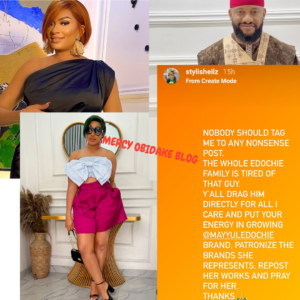 "The entire Edochie family is tired of Yul, dr@g him all you want but put your energy in supporting Queen May"~Yul Edochie's cousin, Sheila, speaks unbehalf of the Edochies