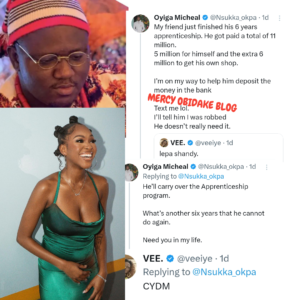 "I need you in my life" - Serious toaster offers Reality Tv star, Vee 11 Million Naira, she responds (DETAIL)