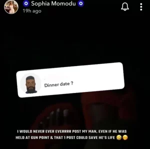 " I would never post my man on social media, even at guπpo!nt" - Sophia Momodu vows