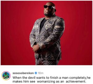 "What The Dev!l Does When He Want To Finish A Man Completely" - Music Executive, Soso Soberekon Reveals (DETAIL)