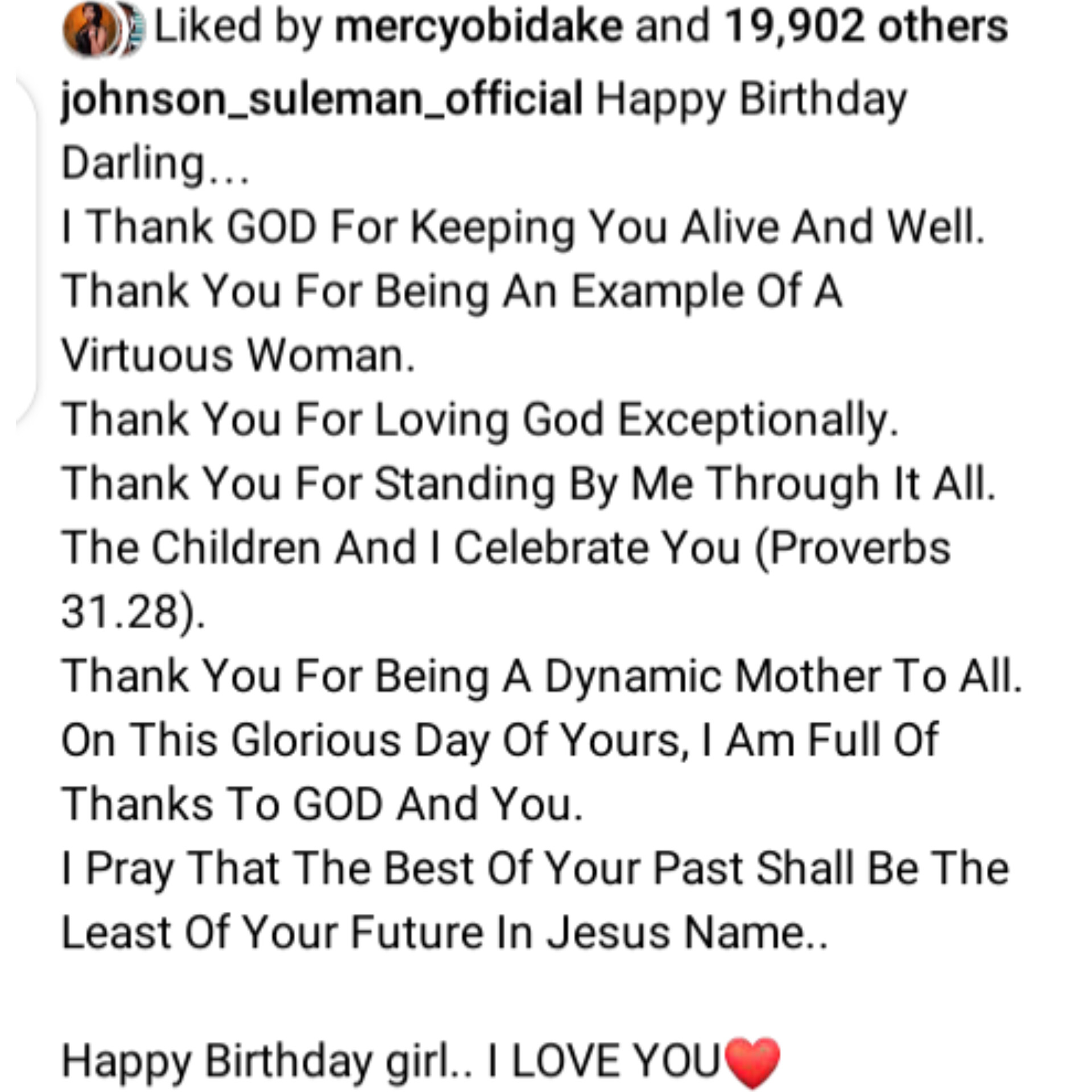 "Thank You For Being An Example Of A Virtuous Woman" – Apostle Suleiman Celebrates His Wife On Her Birthday