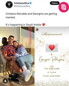 After Dating for Over 7years and having 5 kids Together Cristiano is finally set to marry his lover, Georgina (DETAIL)