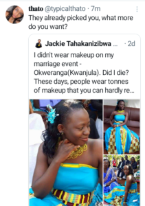 Women Reacts As Woman Claps For Herself For Not Using Makeup At Her Wedding, While She Sh@med Others For Using It 