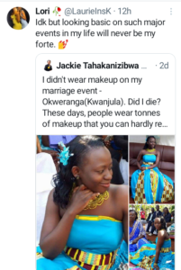 Women Reacts As Woman Claps For Herself For Not Using Makeup At Her Wedding, While She Sh@med Others For Using It 