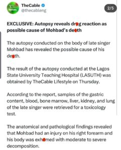"Dr¥g Is The Possible Cause Of Mohbad's D£@th" - Autopsy Result On Mohbad Body Reveals (DETAIL)