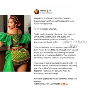 "I Walked So That Str!pers Can Fly"- Bbnaija star, ChiChi Brags