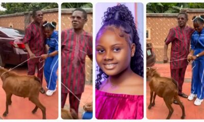Nollywood Actress Adakirikiri Gifts Legendary Actor Nkem Owoh, A Goat To Appreciate His Work And Impact In This Generation