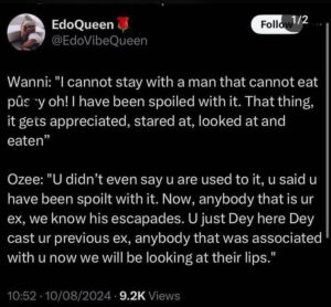 "I Cannot Stay With A Man That Cannot Eat My Pu $$ Y, I've Been Sp0ilt With It"- BBN Wanni Reveals