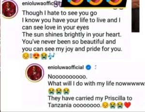 "They Have Carried My Priscilla To Tanzanian Ooh" - Priscilla Ojo's Bestie, Enioluwa Cries Out (DETAIL)