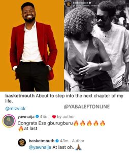 Comedian, Basketmouth And Miz Vick Sparks Engagement Rumor Barely A Year After His Divorce From Ex-wife, Elsie (DETAIL)