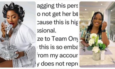 "This Is So Embarrasing"- Mercy Eke apologizes, after her X account called Onyeka a gold d!gger (DETAILS)