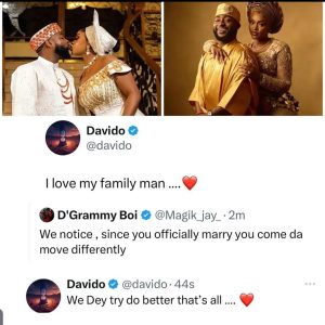 Davido Responds After Being Told He Has Changed Since He Got Married To Chioma (DETAILS)