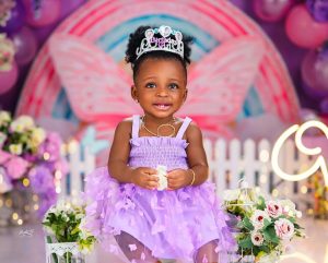 "You’ve Filled Our Hearts With Endless Joy, We Cherish And Adore You"- Tobi Bakre & Wife Celebrates Daughter's 1st Birthday