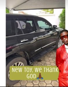 "New Toy, We Thank God" BBNaija Star Shaun Okojie Acquires New Car Weeks After Reality Show (VIDEO/PHOTOS)