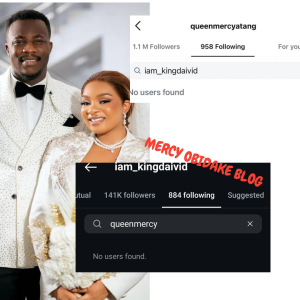 Queen Mercy Atang & Husband King David Unfollow Each Other On Instagram