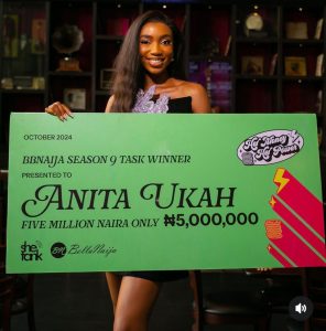 Anita Ukah Recieves 5 Million Naira Grand Prize in #HerMoneyHerPower Task (DETAILS)