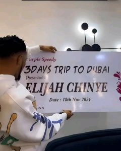 Purple Speedy surprises her boyfriend, Crispdal with an iPhone 16 and a luxurious trip to Dubai on his birthday (VIDEO/PHOTOS)